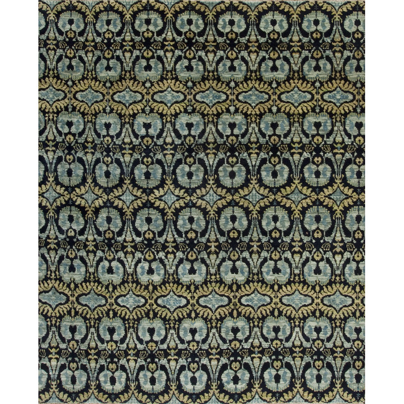 Vogue Hand Knotted Wool Area Rug, Rectangle 10' x 14'