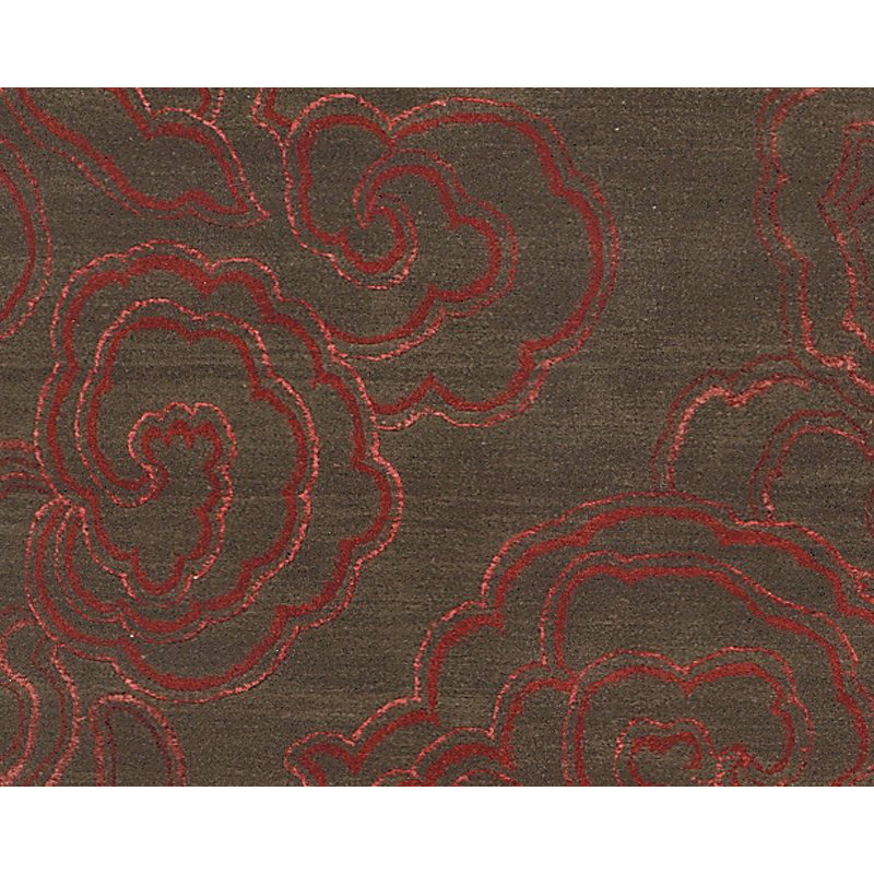 Cloud Nine Abstract Area Rug in Brown/Red, Rectangle 8' x 10'