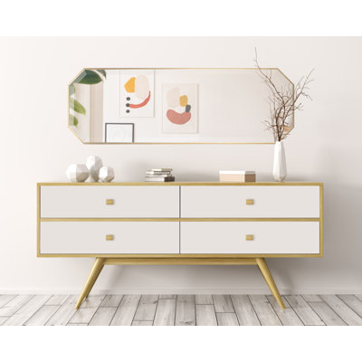Logsdon Engineered Wood Flat Mirror