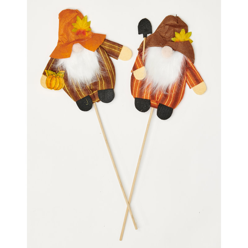 Ensemble de 4 piquets de jardin 10 po Gnome