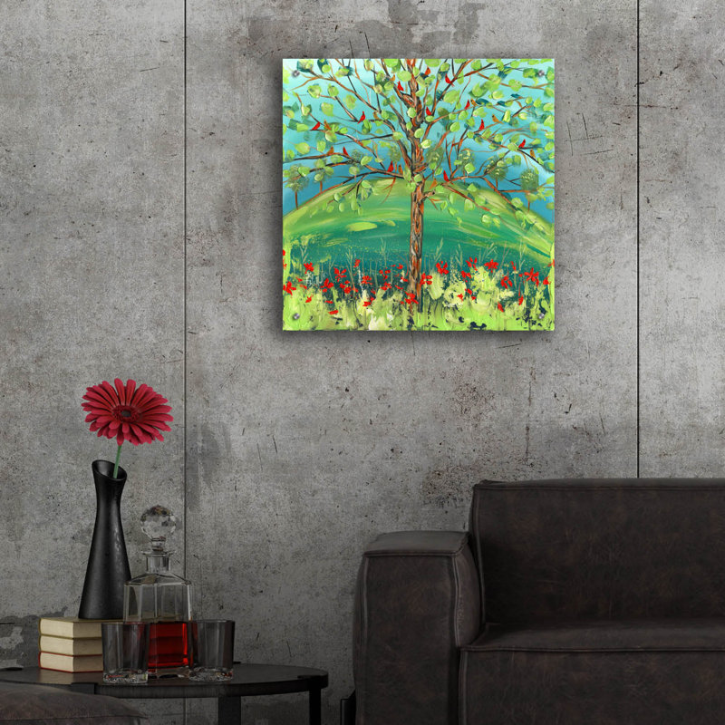 «Family Tree» par Estelle Grengs, art mural en verre acrylique, H 24 po x l 24 po x P 0,2 po