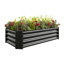 Grands pots de fleurs durables, en métal 4 x 2 x 1 pi, jardin industriel moderne