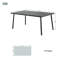 Ensemble repas pour 6 personnes avec chaises pliantes et table rectangulaire en fer 