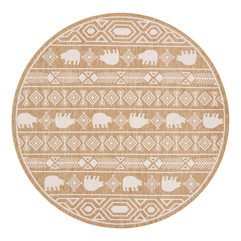 Amasya Marcion Indoor/Outdoor Area Rug, Round 10'
