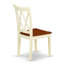 Chaises de salle à manger Clarksville - Ensemble de 2 chaises en bois à dossier croisé, babeurre et cerise-1255900256-1341032643