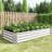 Large - Sized Silver Metal Rectangle Planter For Backyard Planting Of Succulents Raised Bed Outdoor Gardening Vegetables And Fruit Bearing Plants With Drainage-1156212689-1156212651