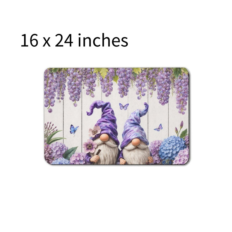 Tapis de bain mauve et raisins mauves, 16 x 24 po