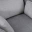  Fauteuil inclinable Capri Silver en tissu doux avec fonction d'inclinaison manuelle, deux coussins décoratifs et une base pivotante