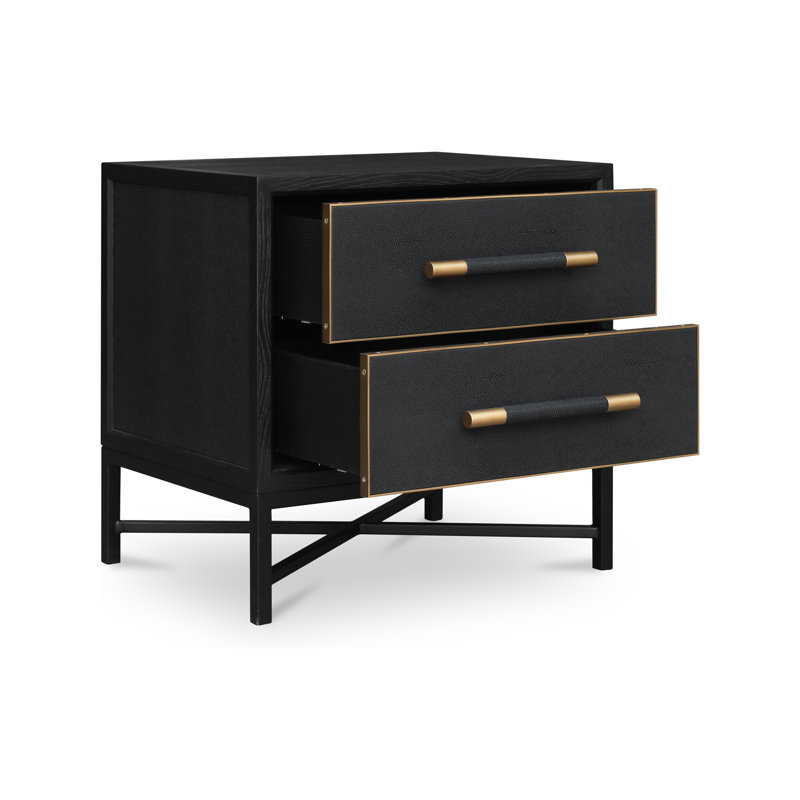 Table de chevet Mako noire, Black