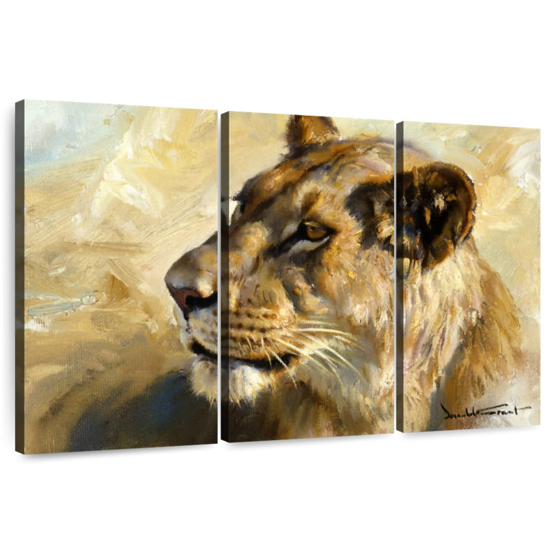 Brampt Lioness Study, 48" H x 74" W