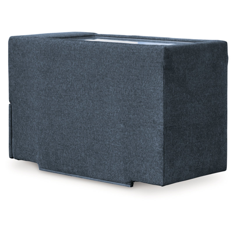 Canapé modulaire 7 pièces avec rangement Chobanyan, Polyester bleu