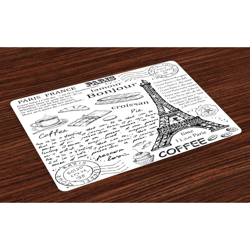 Derrick Bonjour Croissan Coffee Placemat
