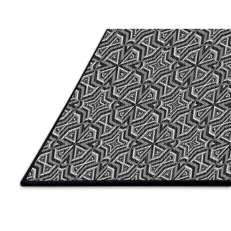 Tapis gris / noir Power Loom, Rectangle 4 pi x 6 pi