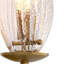 CDJ Wall Lamp Persephone antique brass finish clear glass
