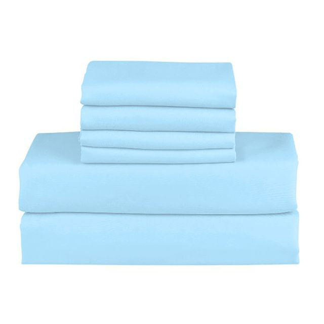 Hotel Luxurious Bamboo Blend Deep Pockets Breathable Cooling Bed Sheet Set 2000 Series, Full Sheet Set + 4 Pillowcases