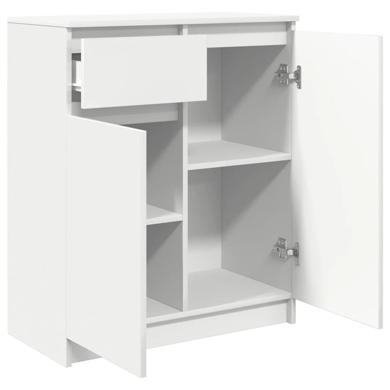 Sideboard With Drawer 71X35x84 Cm Engineered Wood, White