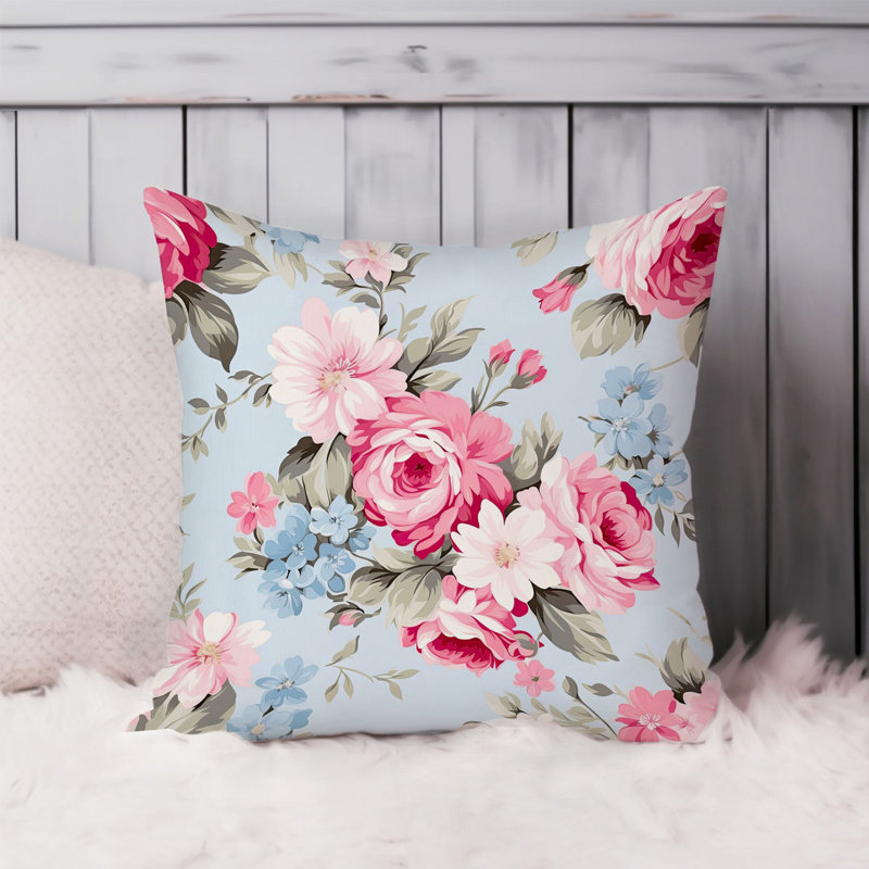 Floral Flower Dreams Pattern XII Shabby Elegance, 20"H x 20"W