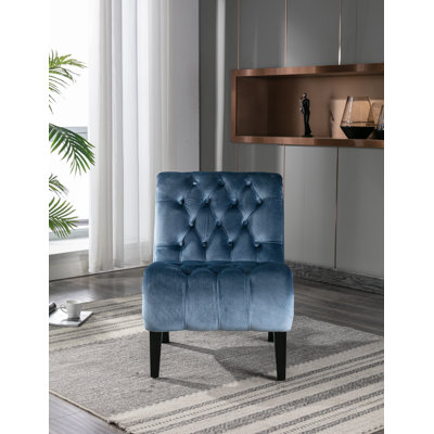 Chaise de salon / de loisir Javita de 22,83 po de largeur, fauteuil rembourré en tissu avec pieds en bois
