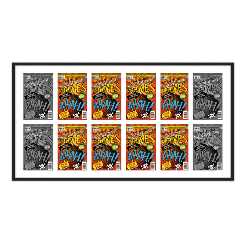 Cadre photo, Blanc / noir, 7,75 po x 10,5 po