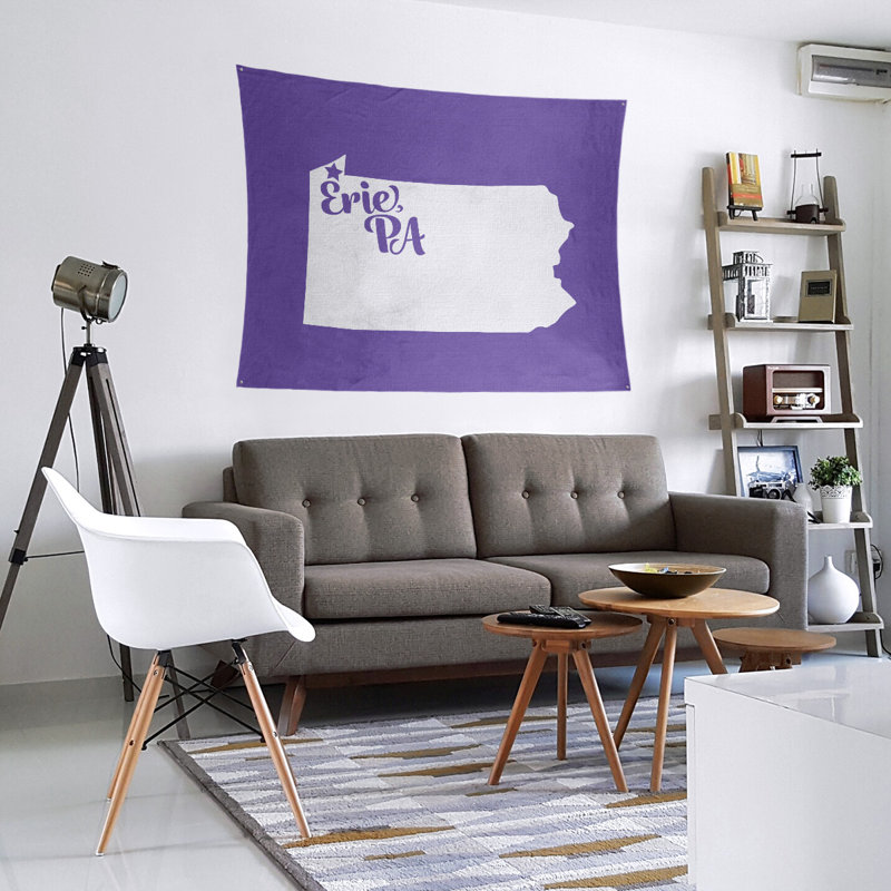 Tapisserie Erie, Pennsylvanie, H 27,5 po x l 37,5 po, Mauve