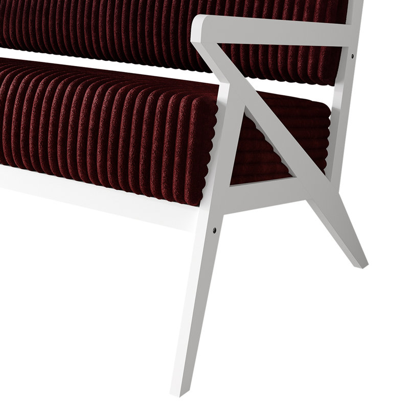 Ensemble de chaises d'appoint 2 pièces Merrin, Rouge, Blanc