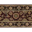 Manchuria Wool Oriental Area Rug in Black/Wine