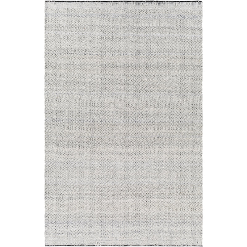 Striped Indoor / Outdoor Rug, Rectangle 9' x 12', Light Gray