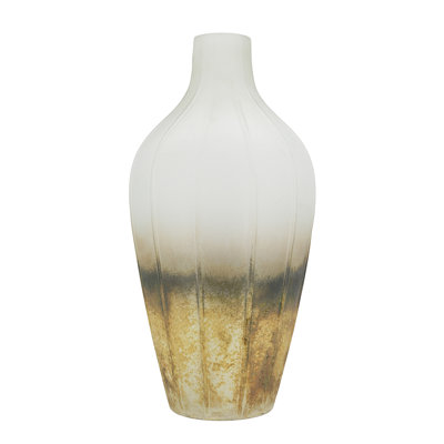 Vase à bourgeon en verre à dégradé ombré de 16,5 pouces