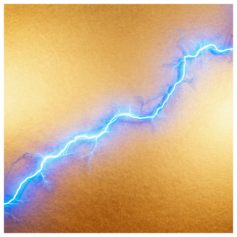 Tapis de bain Blue Lightning Bolt, 24in W x 17in L