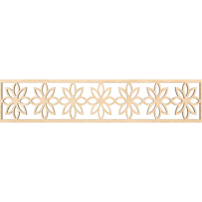 Moulure de marguerite Daisy, H 10 po x l 46,75 po x P 0,375 po, Bouleau