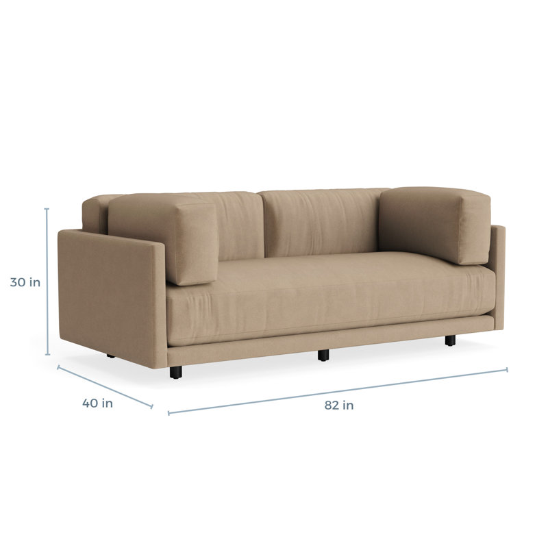 MTO - Sunday Sofa, Otter Velvet