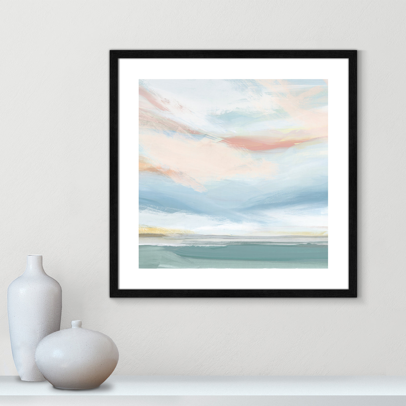 Delphi "Sweetness I" Painting by Isabelle Z, 24.75" H x 24.75" W x 0.75" D, Black Wood Framed Paper