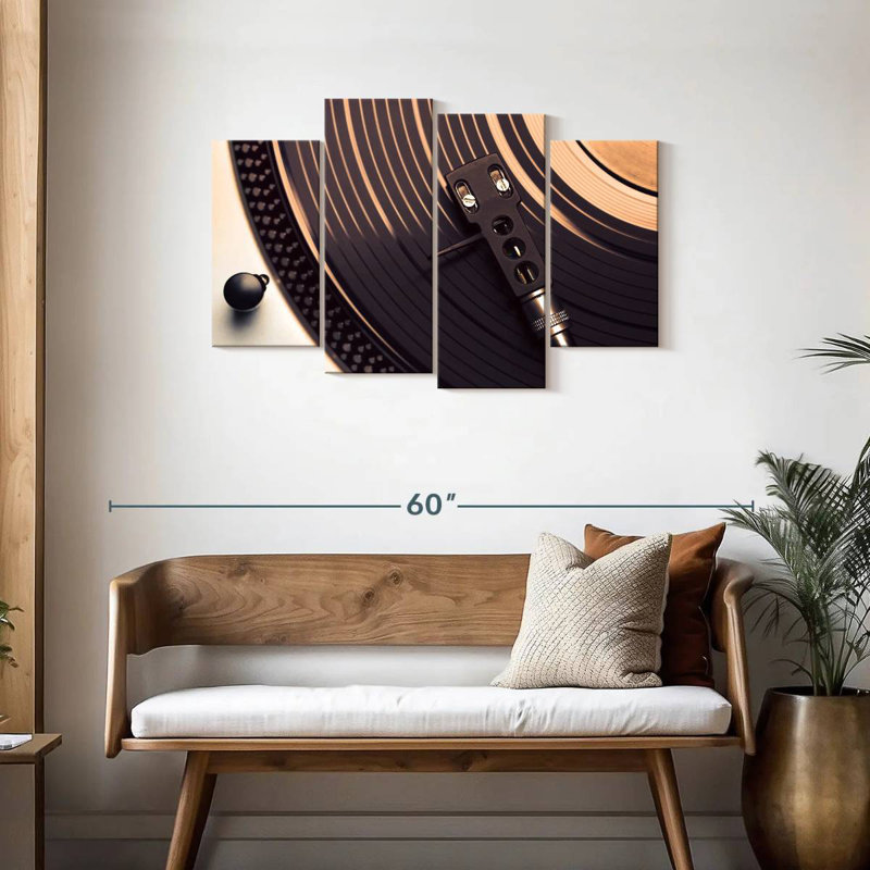 Vinyl On Turntable, 27" H x 43" W