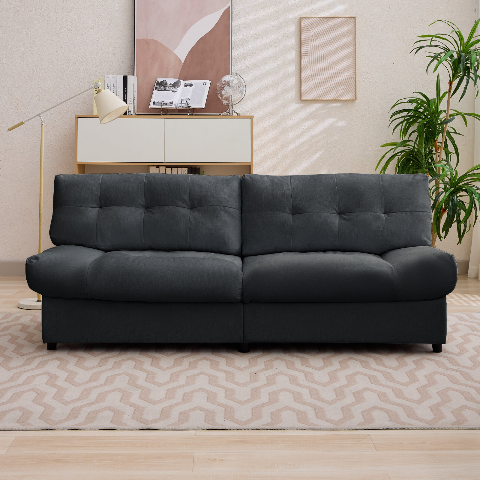 Ebern Designs Loveseat Sofa, 2 Seater Oversized Loveseat Sofa Sleeper ...