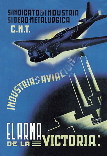 Publicité rétro industria de la avacion, H 66 po x l 44 po x P 1,5 po