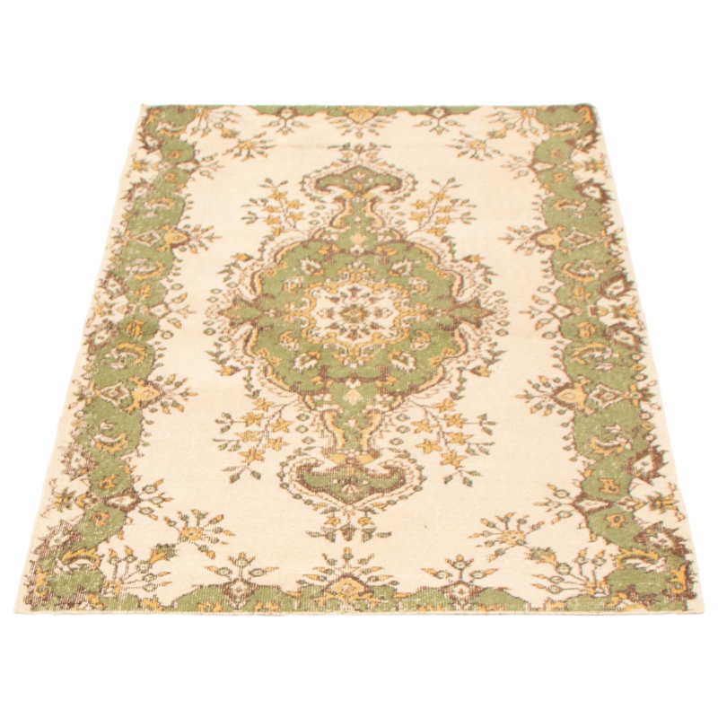 Tapis crème rétro Vincente 3 pi 11 po x 6 pi 1 po