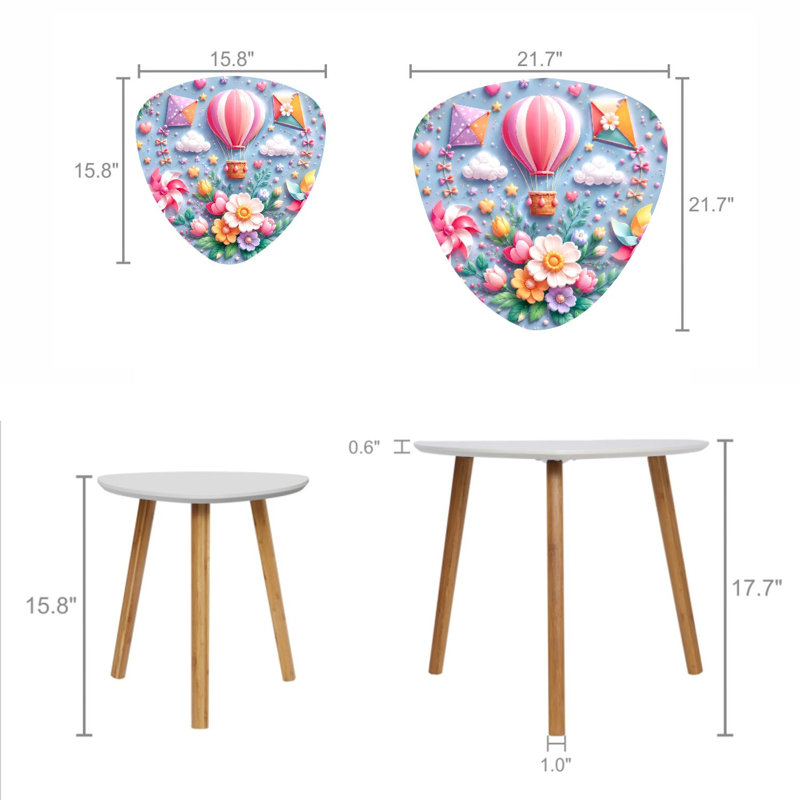 Ensemble de 2 tables basses gigognes Triangle