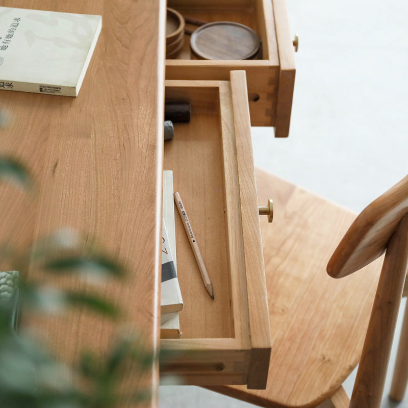 Khyion Solid Wood Writing Desk