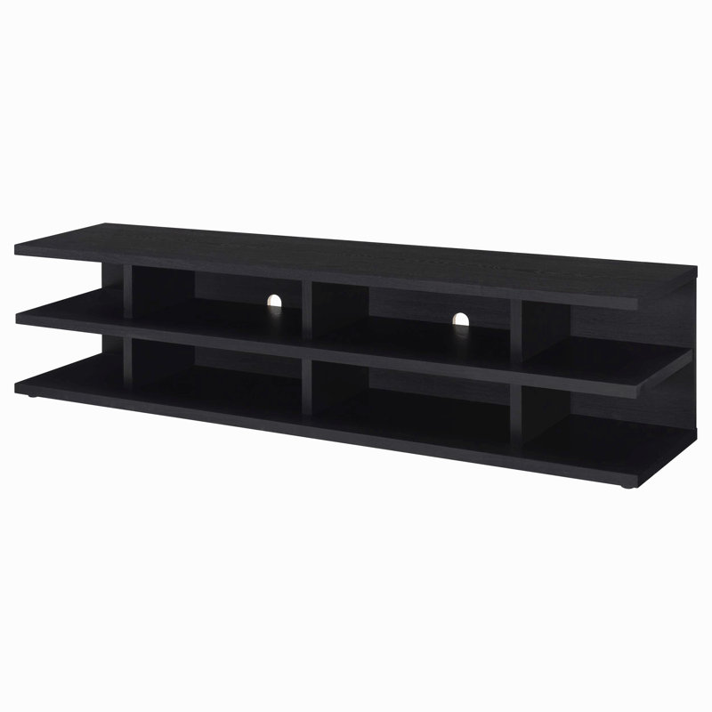 Meuble télé 78 po à 2 niveaux, Noir
