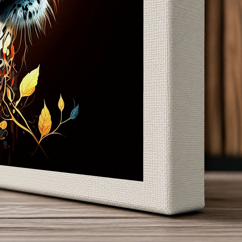 Leopard In Motion Modern - Print, 30x20 - 76.2 x 50.8 cm, Cream Border