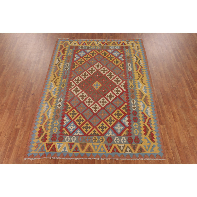 Tapis kilim à tissage plat 7 x 10