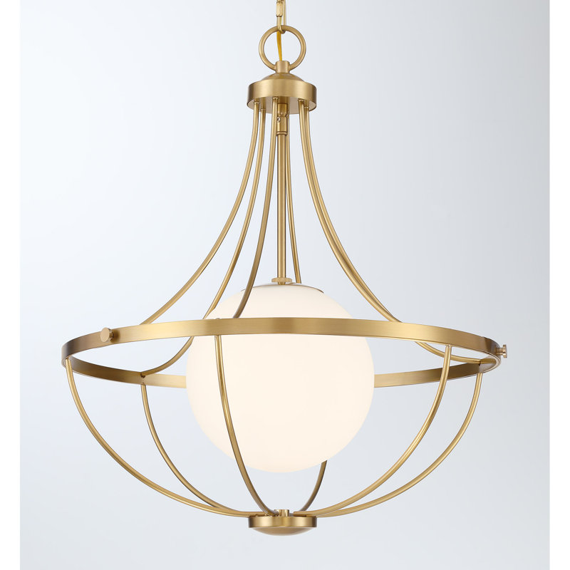 Elyott 1-Light Pendant in Natural Brass, Natural Brass