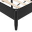 Grand lit en bois massif, support robuste de 500 lb, aucun sommier tapissier requis, tête de lit tapissier noire avec poignées en métal-1473579112-1473579118