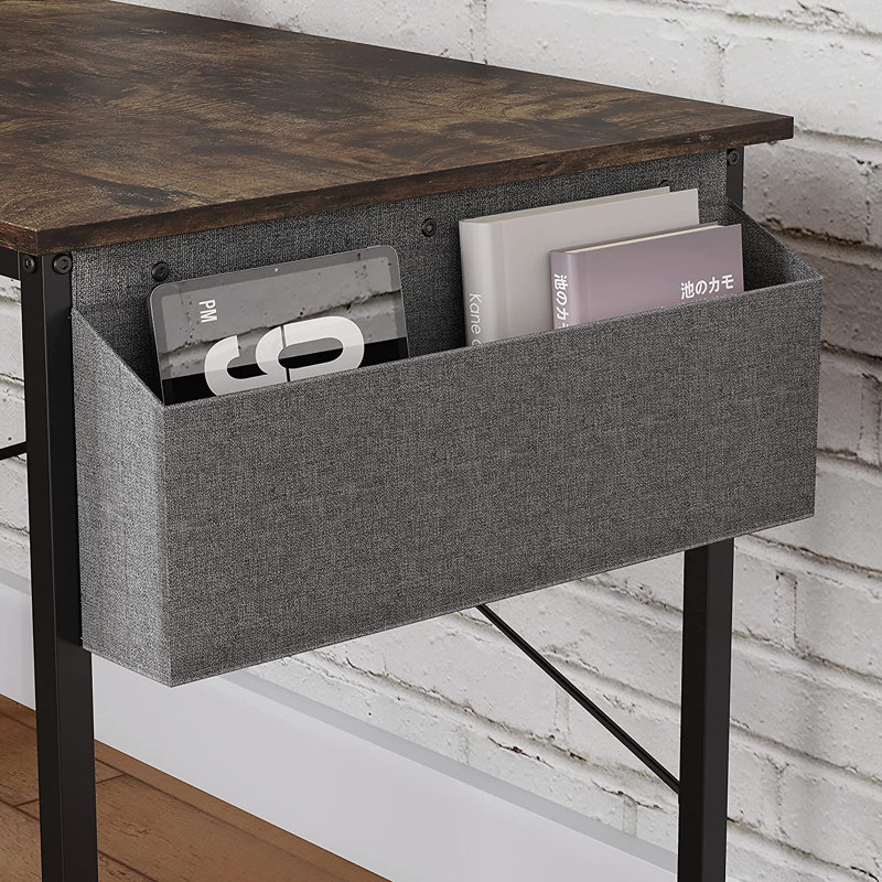 100cm Rectangle Writing Desk, Rustic Brown