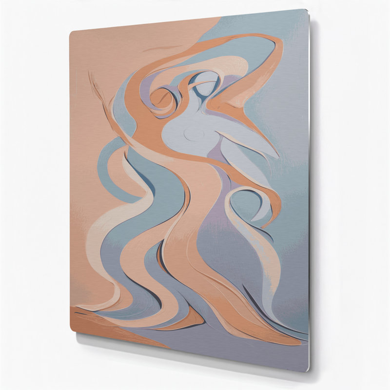 Art mural abstrait gris figuratif 62, H 20 po x l 24 po