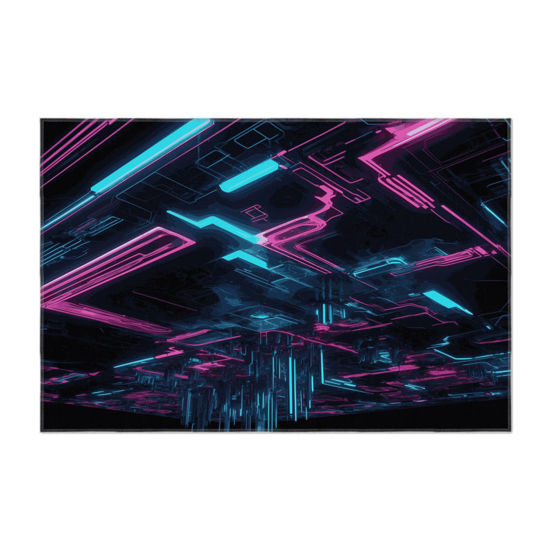 Lumina Fractals Indoor And Outdoor Area Rug, Rectangle 1'6" x 2'6"