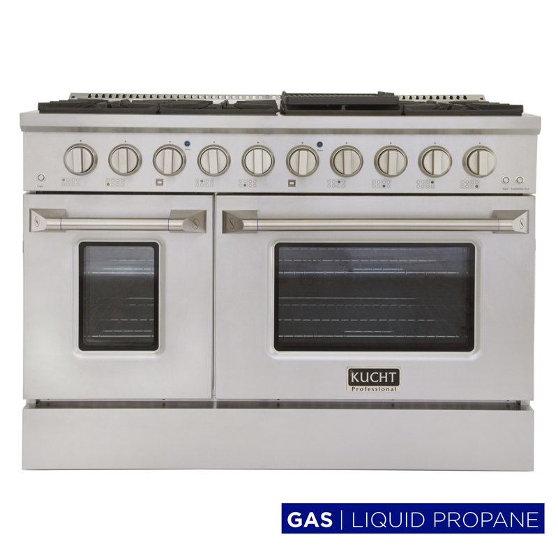 48" 6.7 Cu. ft Freestanding Gas, Liquid Propane, Stainless Steel