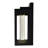 19" Tall Integrated LED Black Outdoor Wall Light for Entryway, Garage, Siding – Vertical Modern Sconce-385077491