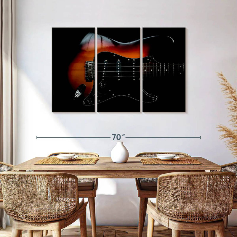 Guitare électrique élégante Abarca, H 36 po x l 57 po