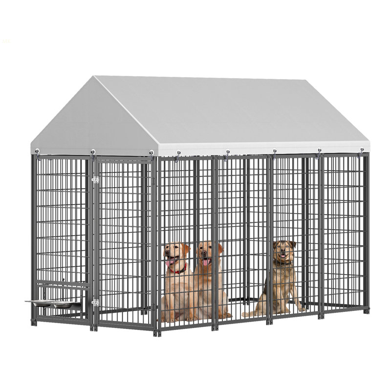 Grand enclos pour chien chenil pour l'extérieur L 7,94 pi x l 4,13 pi x H 5,95 pi.